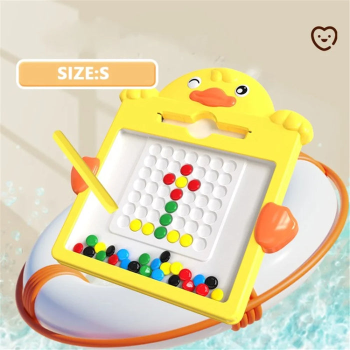 Cartoon Duck Magnetic Drawing Board Magnetic Dot Art Doodle Board for Boys Girls Gift - Size S - 1