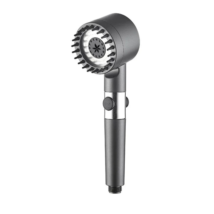 Multifunction Filtered Sprayer High Pressure Shower Head with Powerful Booster Water Saving Silicone Nozzles - Tarnish Grey / Shower Head - 1