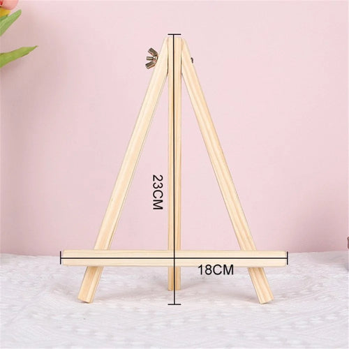 Wooden Tabletop Easel Desktop Holder Stand Triangle Frame for Painting Art Display - Small Easel - 1
