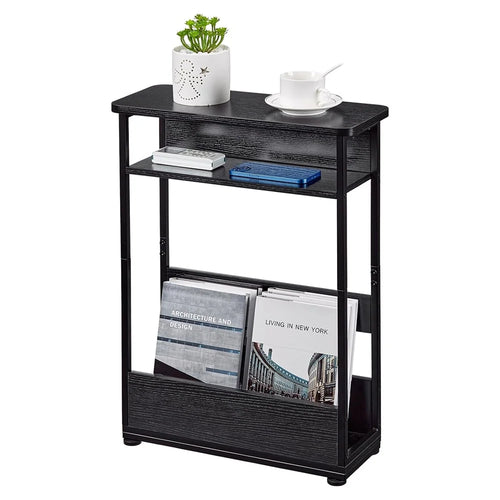 DULCII Side Table with Storage Shelf 3 Tier Slim End Table Nightstand (MOQ: 300) - 1