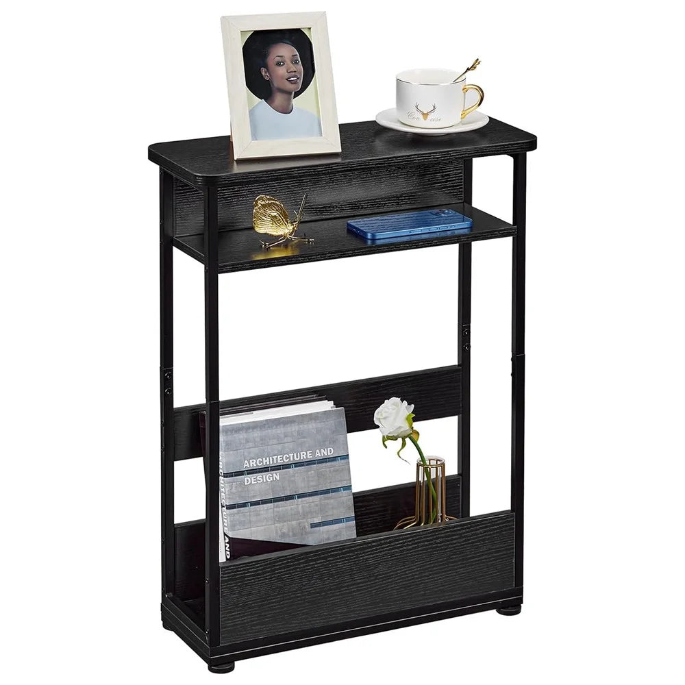 DULCII Side Table with Storage Shelf 3 Tier Slim End Table Nightstand (MOQ: 300) - 2