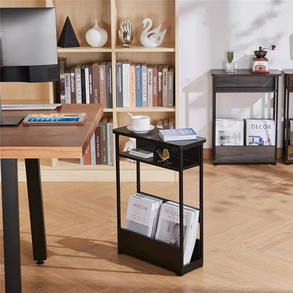 DULCII Small End Table with Magazine Holder Bedside Table for Living Room Bedroom (MOQ: 300) - 2
