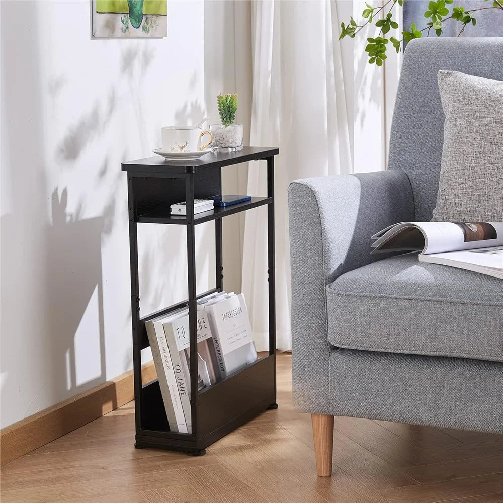 DULCII Small End Table with Magazine Holder Bedside Table for Living Room Bedroom (MOQ: 300) - 4