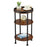 DULCII 8663-C 4-Leg Small Round Table Wooden Top Side End Table with Metal Frame, 300 x 300 x 550mm - Cherry - 1