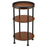 DULCII 8663-C 4-Leg Small Round Table Wooden Top Side End Table with Metal Frame, 300 x 300 x 550mm - Cherry - 2