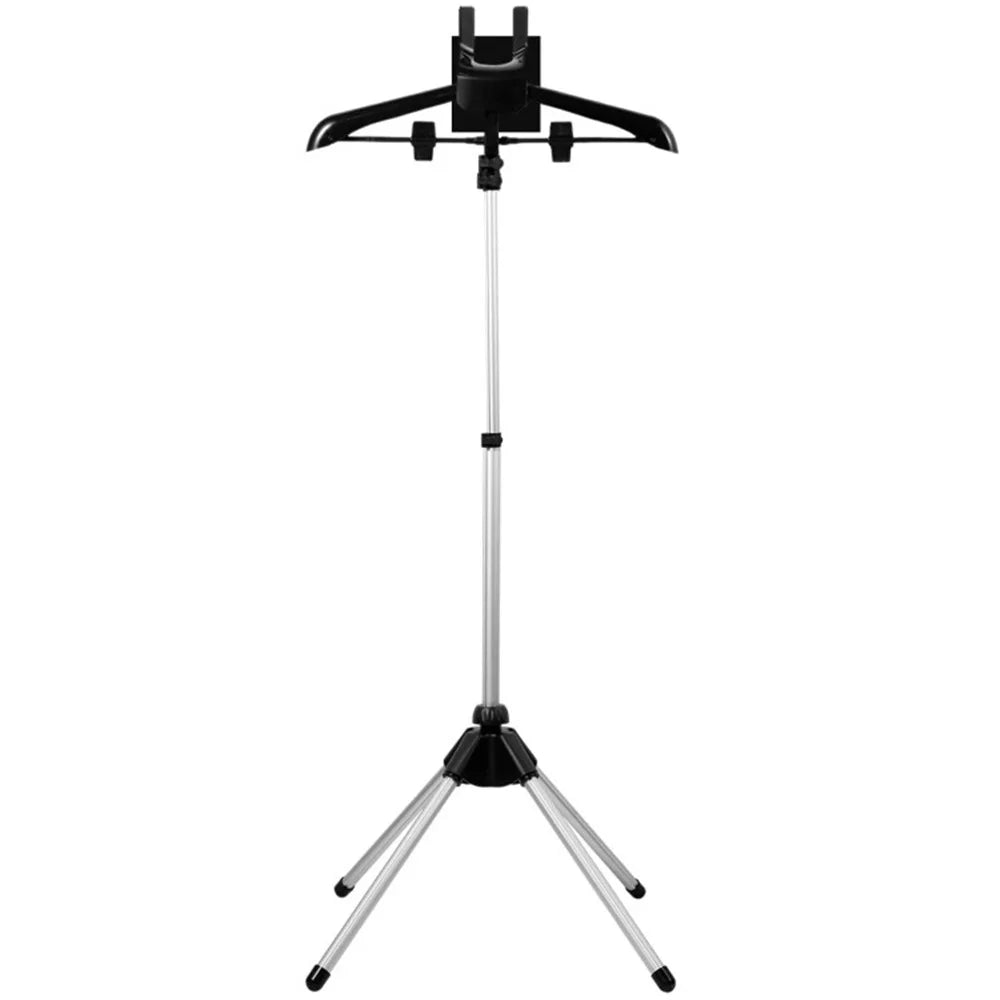 Home Floor Foldable Garment Steamer Rack Hanging Steamer Ironing Accessories - Black - 1