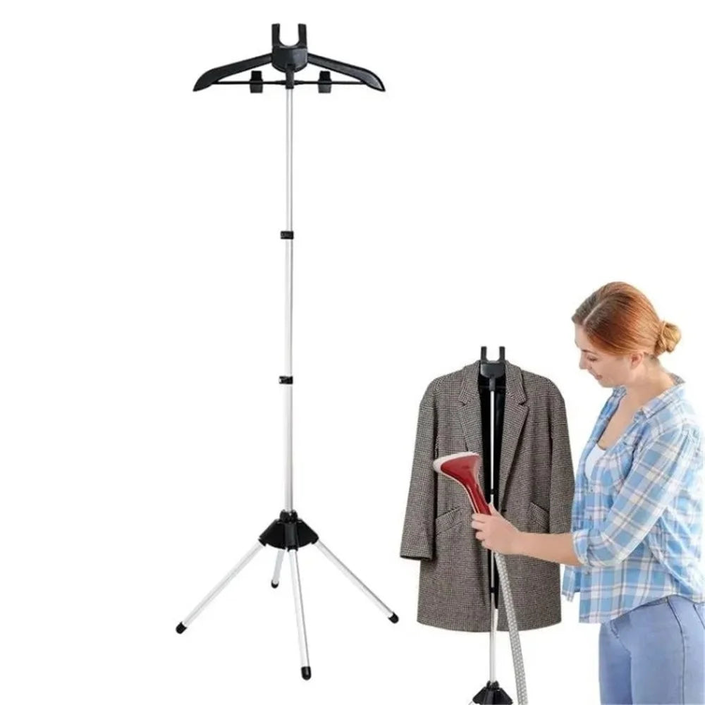 Home Floor Foldable Garment Steamer Rack Hanging Steamer Ironing Accessories - Black - 2