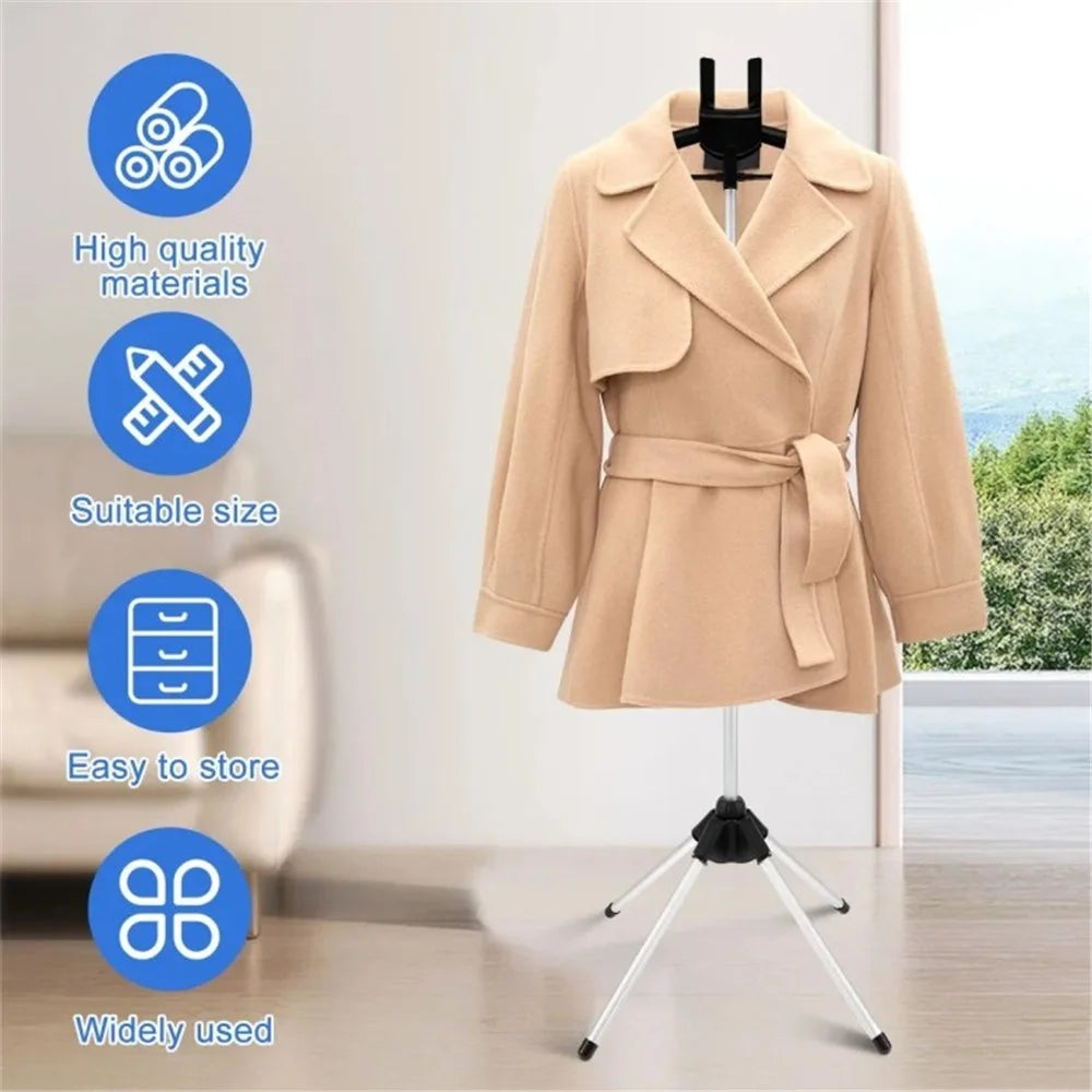 Home Floor Foldable Garment Steamer Rack Hanging Steamer Ironing Accessories - Black - 4