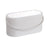 Travel Makeup Organizer Built-In Mirror Rechargeable Cosmetic Storage Box with LED Light - White - 1