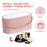 Travel Makeup Organizer Built-In Mirror Rechargeable Cosmetic Storage Box with LED Light - White - 2
