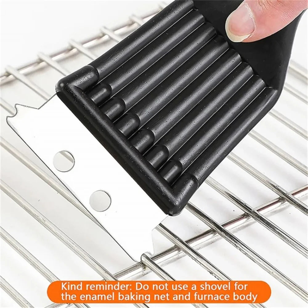 BBQ Grill Brass Wire Brush Stainless Steel Cleaning Brush with Comfortable Handle for Grill Cooking Grates - 4
