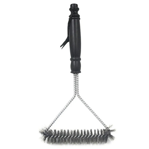 BBQ Grill Cleaning Brush 12-Inch Y-Shaped Curl Bristle Brush Grill Cleaning Tool - 1
