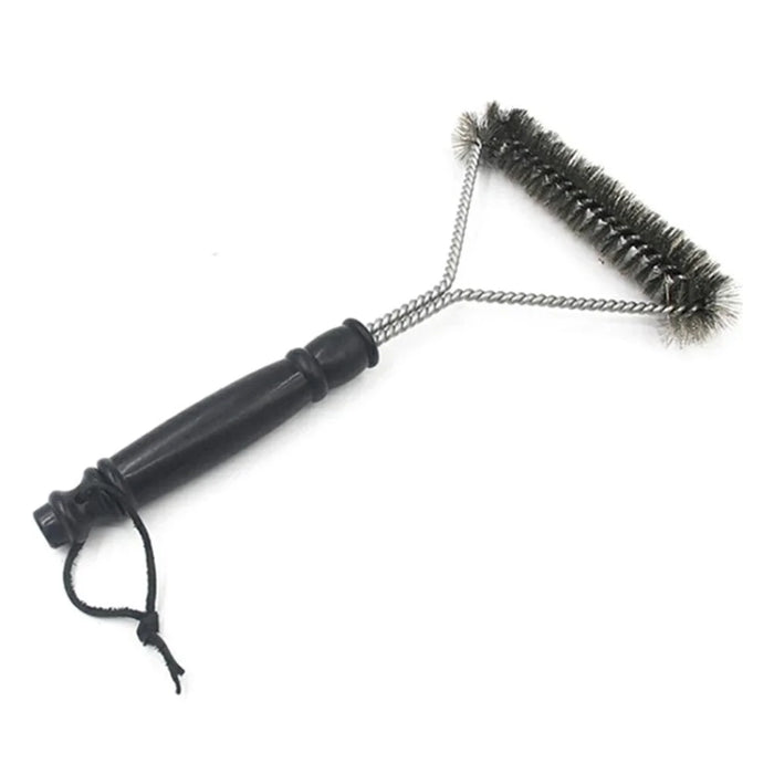 BBQ Grill Cleaning Brush 12-Inch Y-Shaped Curl Bristle Brush Grill Cleaning Tool - 2