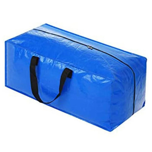 PP Moving Tote Bag Thickened Waterproof Luggage Packing Storage Moving Bag  - Blue - 1
