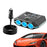 3 USB + 1 Type-C Car Charger 3 Cigarette Lighter Sockets Charging Adapter - Black - 2