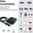 3 USB + 1 Type-C Car Charger 3 Cigarette Lighter Sockets Charging Adapter - Black - 4