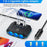 3 USB + 1 Type-C Car Charger 3 Cigarette Lighter Sockets Charging Adapter - Black - 5