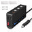 180W Car Charger 3 Cigarette Lighter Sockets 4 USB Ports QC3.0 Phone Fast Charging Adapter - Black - 5