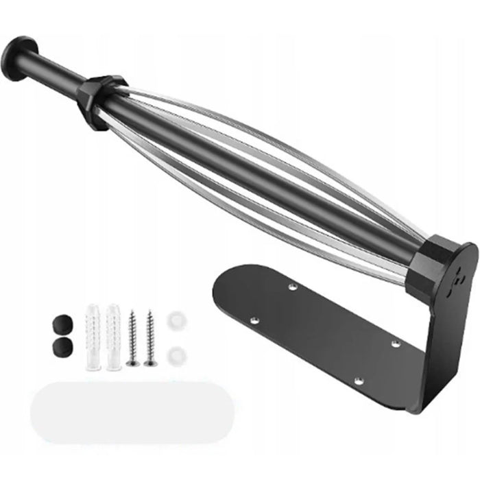 Paper Towel Holder with Damping Toilet Paper Stand Roll Holder for Bathroom Kitchen - Black - 1