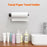 Paper Towel Holder with Damping Toilet Paper Stand Roll Holder for Bathroom Kitchen - Black - 5