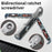 Chrome Vanadium Steel Magnetic Two-Way Ratchet Screwdriver Repair Tool with 4 Bits - Grey - 5