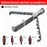Chrome Vanadium Steel Magnetic Two-Way Ratchet Screwdriver Repair Tool with 4 Bits - Grey - 7