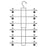 Foldable 6-Layer Wardrobe Storage Hanger 360-Degree Rotating Hook Clips Design Pants Skirt Clothes Hanger - Black - 1