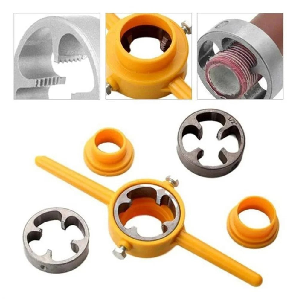 6Pcs / Set Plastic+Alloy Thread Maker Tool Pipe Threader Manual Plumbing Tool Threader Kit for Threading - 1