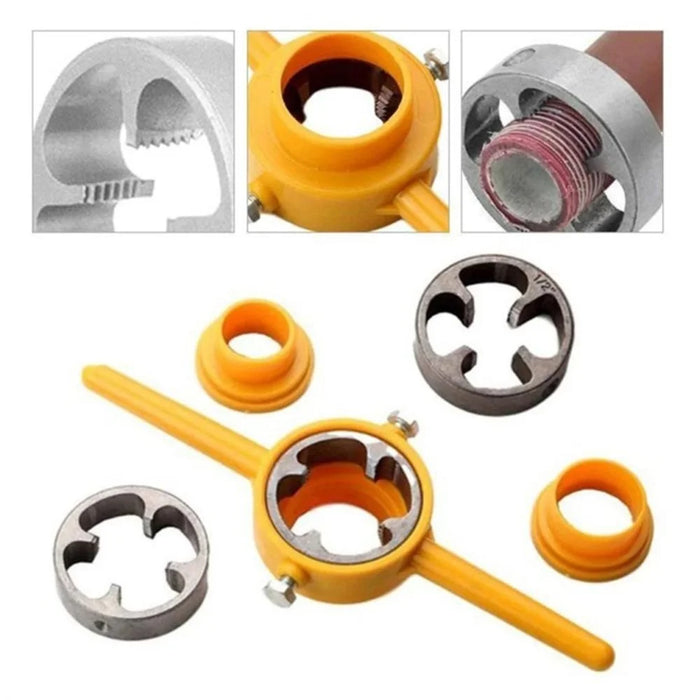 6Pcs / Set Plastic+Alloy Thread Maker Tool Pipe Threader Manual Plumbing Tool Threader Kit for Threading - 1