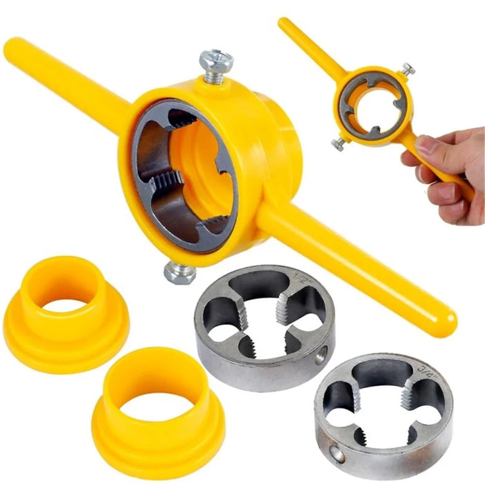 6Pcs / Set Plastic+Alloy Thread Maker Tool Pipe Threader Manual Plumbing Tool Threader Kit for Threading - 4
