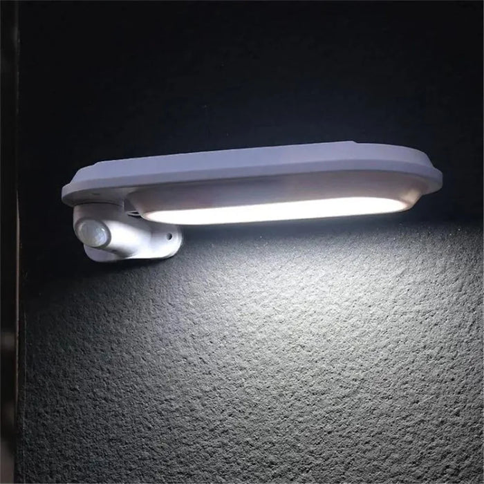 Solar LED Street Light Human Body Sensor LED Waterproof Outdoor Garden Wall Lamp - Black / White Light - 4