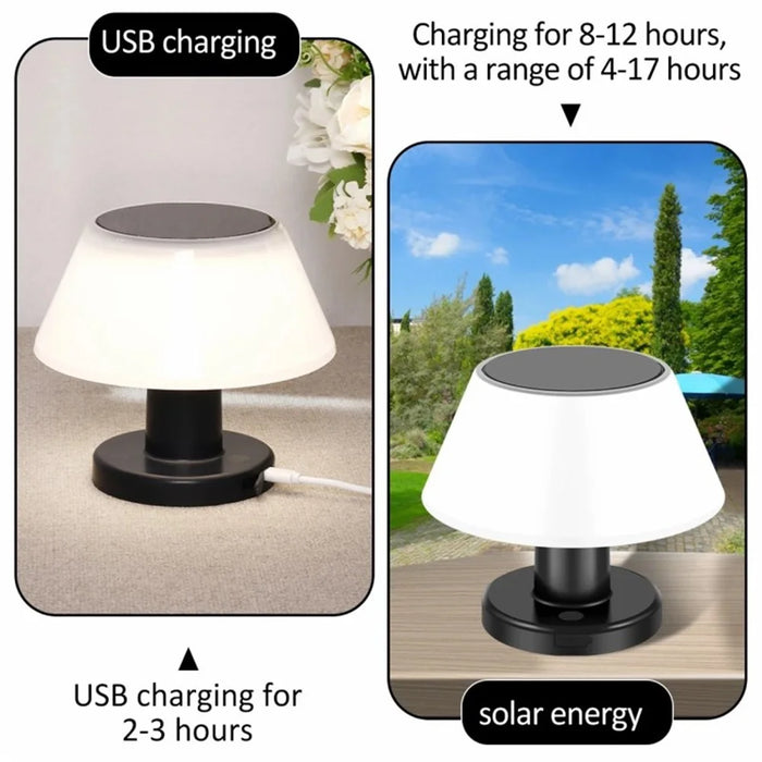 IP54 Waterproof Outdoor Solar Table Lamp 4 Gears Adjustable Indoor Desk Light - 3