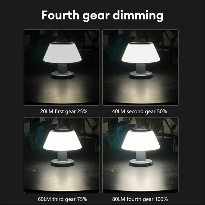 IP54 Waterproof Outdoor Solar Table Lamp 4 Gears Adjustable Indoor Desk Light - 6