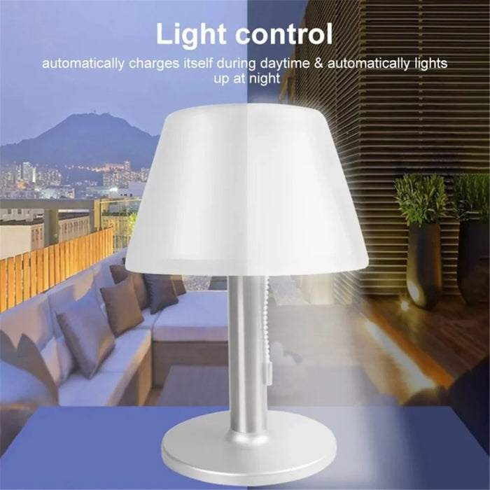 10 LED Solar Table Lamp IPX4 Waterproof Stainless Steel Outdoor Reading Light - 2