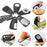 6-in-1 Roller Pizza Cutter Can Opener Garlic Masher Peeler Kitchen Gadget Set (BPA Free, No FDA) - 2