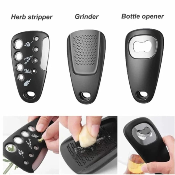 6-in-1 Roller Pizza Cutter Can Opener Garlic Masher Peeler Kitchen Gadget Set (BPA Free, No FDA) - 7