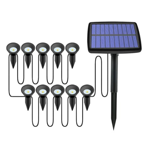 Solar Ground Light Outdoor Lawn Lamp for Garden Walkway Terrace Decoration - 10-LED - 1