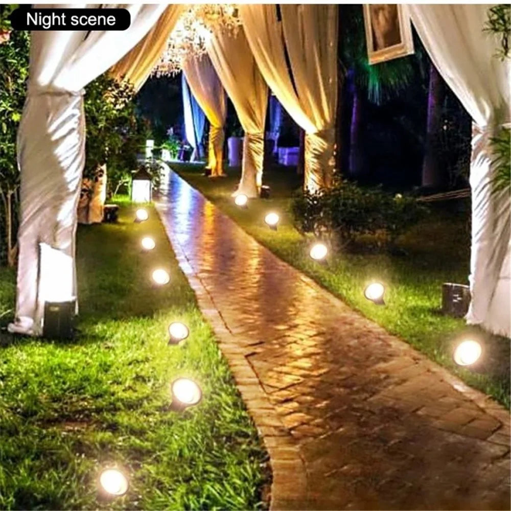 Solar Ground Light Outdoor Lawn Lamp for Garden Walkway Terrace Decoration - 10-LED - 6