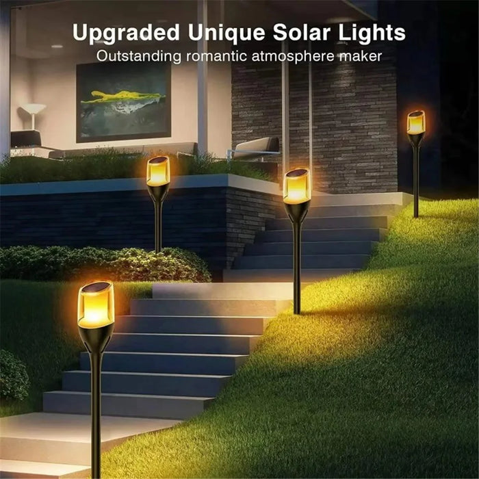 Solar Power Ground Flame Lamp IP65 Waterproof Garden Lawn Landscape LED Light - 4