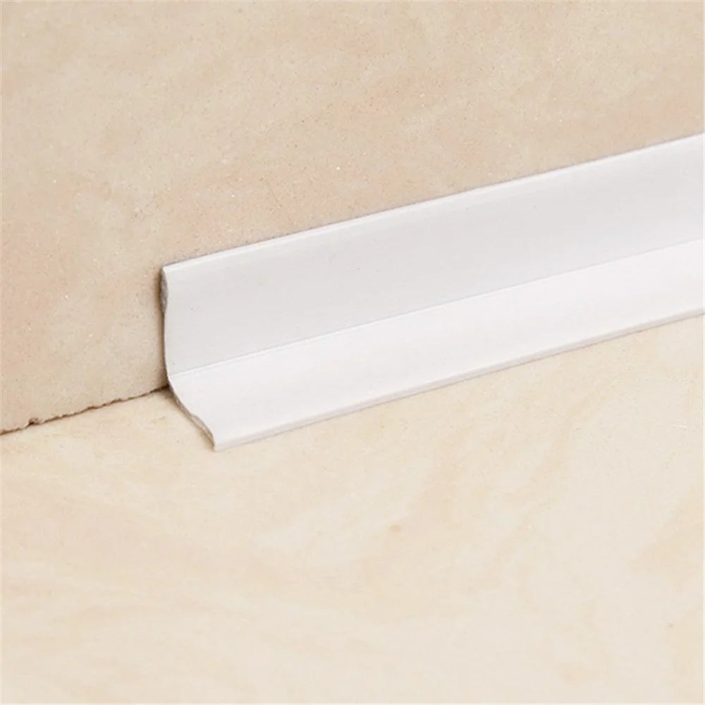 Sealing Strip Shower Sink Bathtub Caulking Tape PVC Self-Adhesive Waterproof Wall Tape for Bathroom Kitchen - White / 3.8cmx3.2m - 5