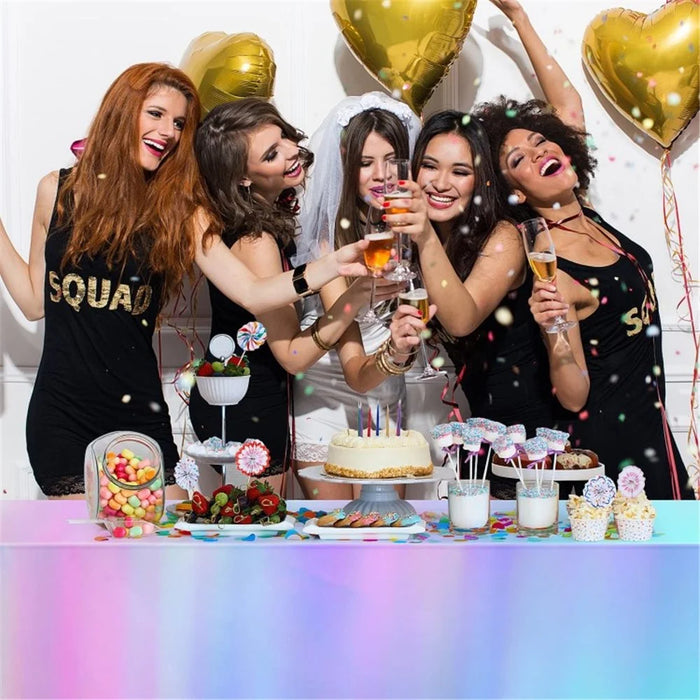 Iridescent Tablecloth Birthday Party Table Cloth Plastic Disposable Table Cover - 137x183cm - 4