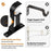 4Pcs Aluminum Alloy Curtain Single Rod Bracket Roman Rod Base Support Rack - Black - 5