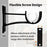 4Pcs Aluminum Alloy Curtain Single Rod Bracket Roman Rod Base Support Rack - Black - 6