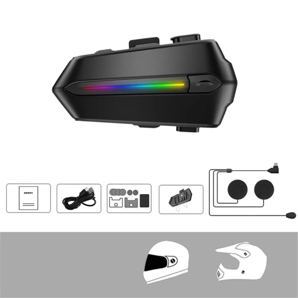 C5S Motorcycle Helmet Bluetooth-compatible Headset Noise Reduction Waterproof Motorbike Rider Headphone - Soft Microphone - 1