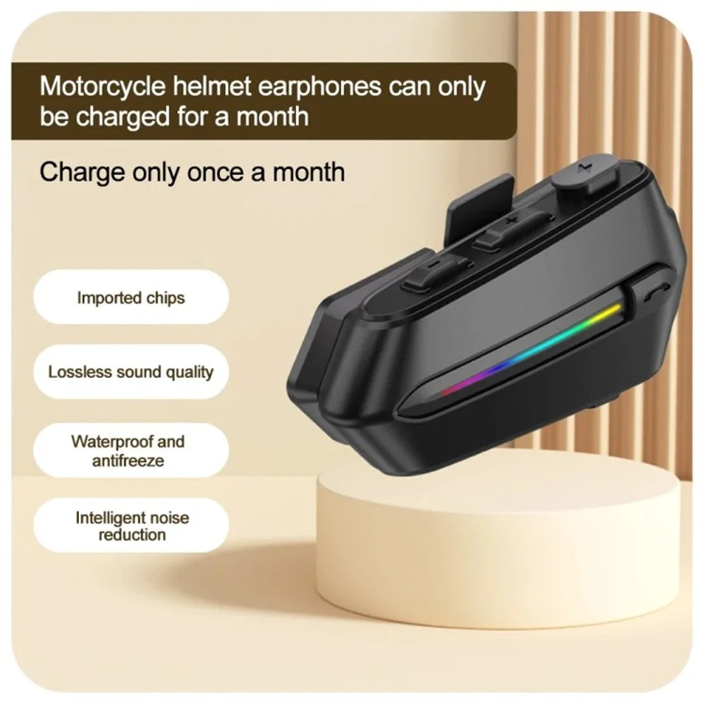 C5S Motorcycle Helmet Bluetooth-compatible Headset Noise Reduction Waterproof Motorbike Rider Headphone - Soft Microphone - 3