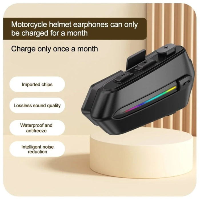 C5S Motorcycle Helmet Bluetooth-compatible Headset Noise Reduction Waterproof Motorbike Rider Headphone - Soft Microphone - 3