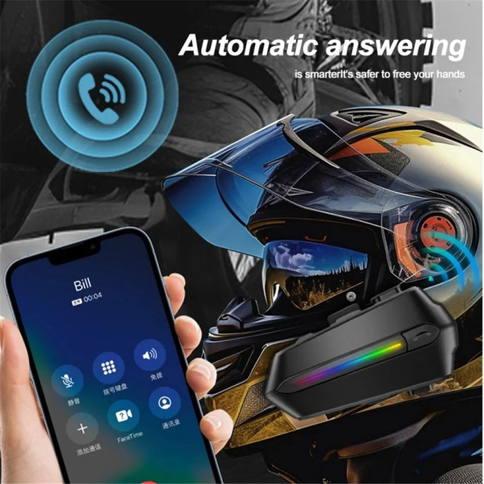 C5S Motorcycle Helmet Bluetooth-compatible Headset Noise Reduction Waterproof Motorbike Rider Headphone - Soft Microphone - 4
