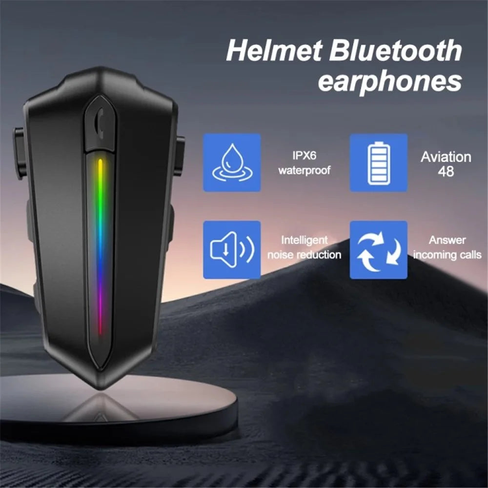 C5S Motorcycle Helmet Bluetooth-compatible Headset Noise Reduction Waterproof Motorbike Rider Headphone - Soft Microphone - 5