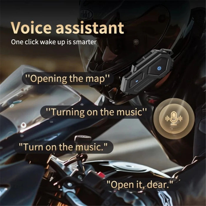 C8 LED Light Motorcycle Helmet Bluetooth-compatible 5.4 Headset Waterproof Noise Reduction Automatic Answering Rider Headset - Soft Microphone - 5