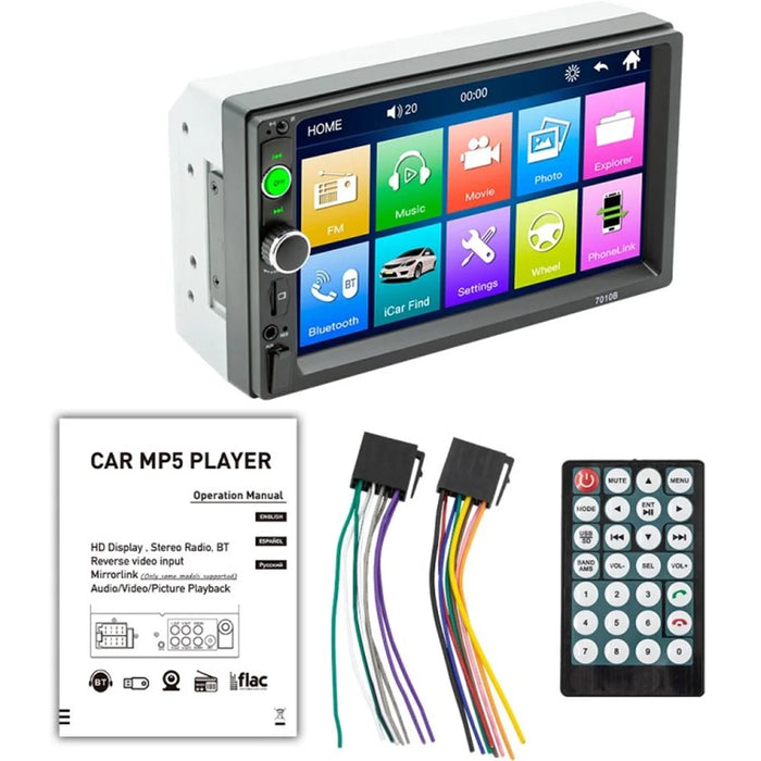 7010B 7-inch Car MP3 / MP5 Player Multi-Function Car Bluetooth-compatible Amplifier FM Radio - 1